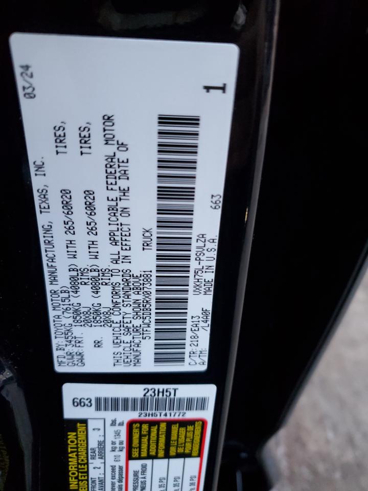 2024 TOYOTA TUNDRA CREWMAX LIMITED VIN:5TFWC5DB5RX073881