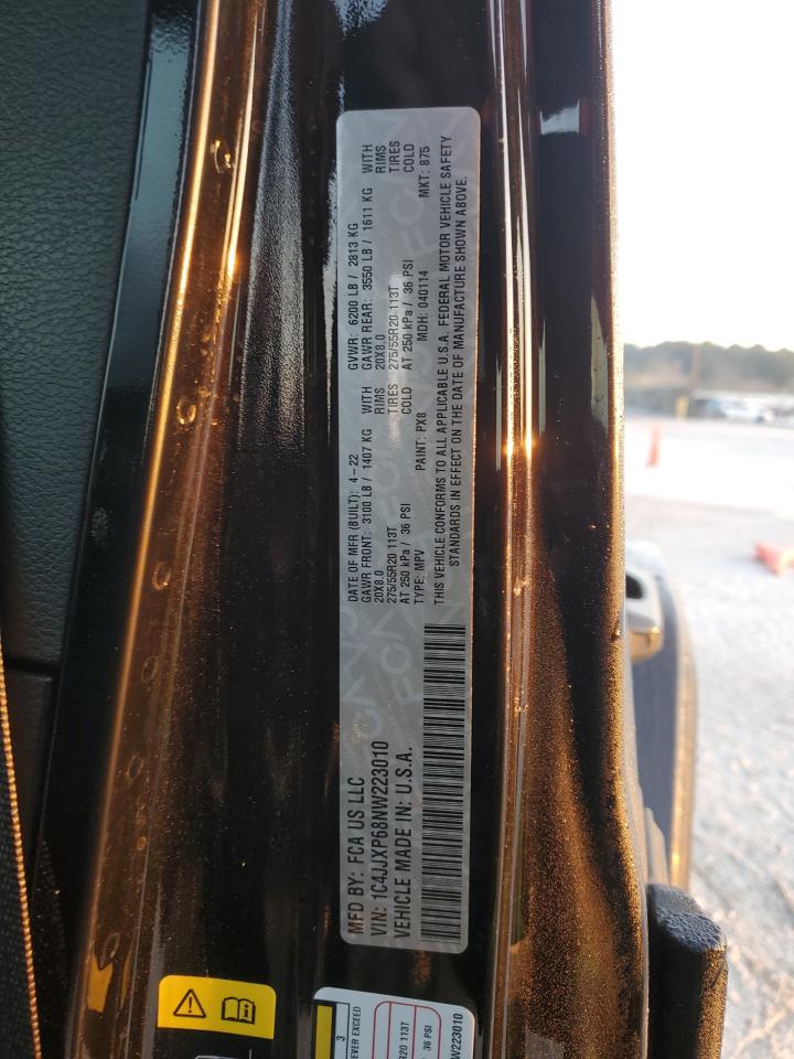 2022 JEEP WRANGLER UNLIMITED SAHARA 4XE VIN:1C4JJXP68NW223010