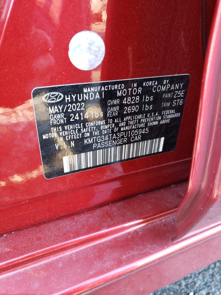 2023 GENESIS G70 BASE VIN:KMTG34TA3PU105945