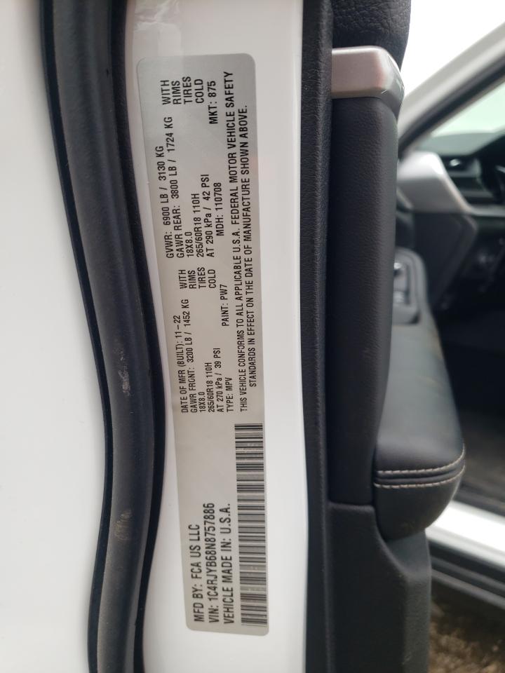 2022 JEEP GRAND CHEROKEE LIMITED 4XE VIN:1C4RJYB68N8757886