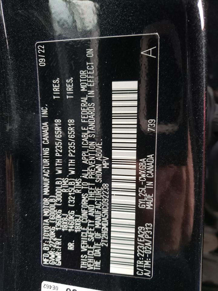 2022 LEXUS RX 450H VIN:19XFB2F57DE245734
