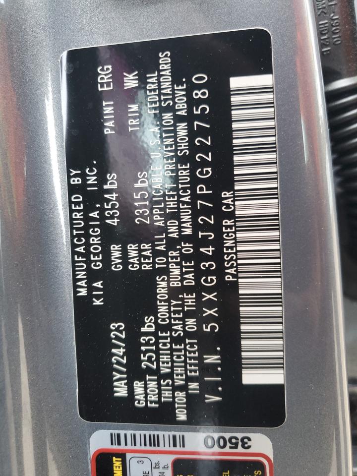 2023 KIA K5 EX VIN:5XXG34J27PG227580