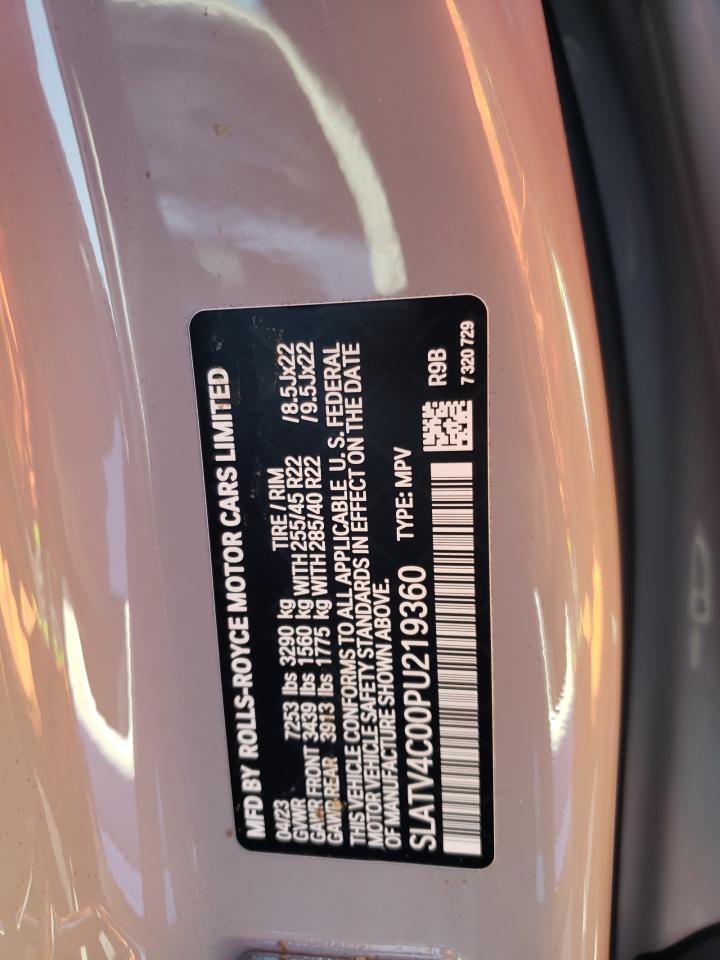 2023 ROLLS-ROYCE CULLINAN VIN:SLATV4C00PU219360