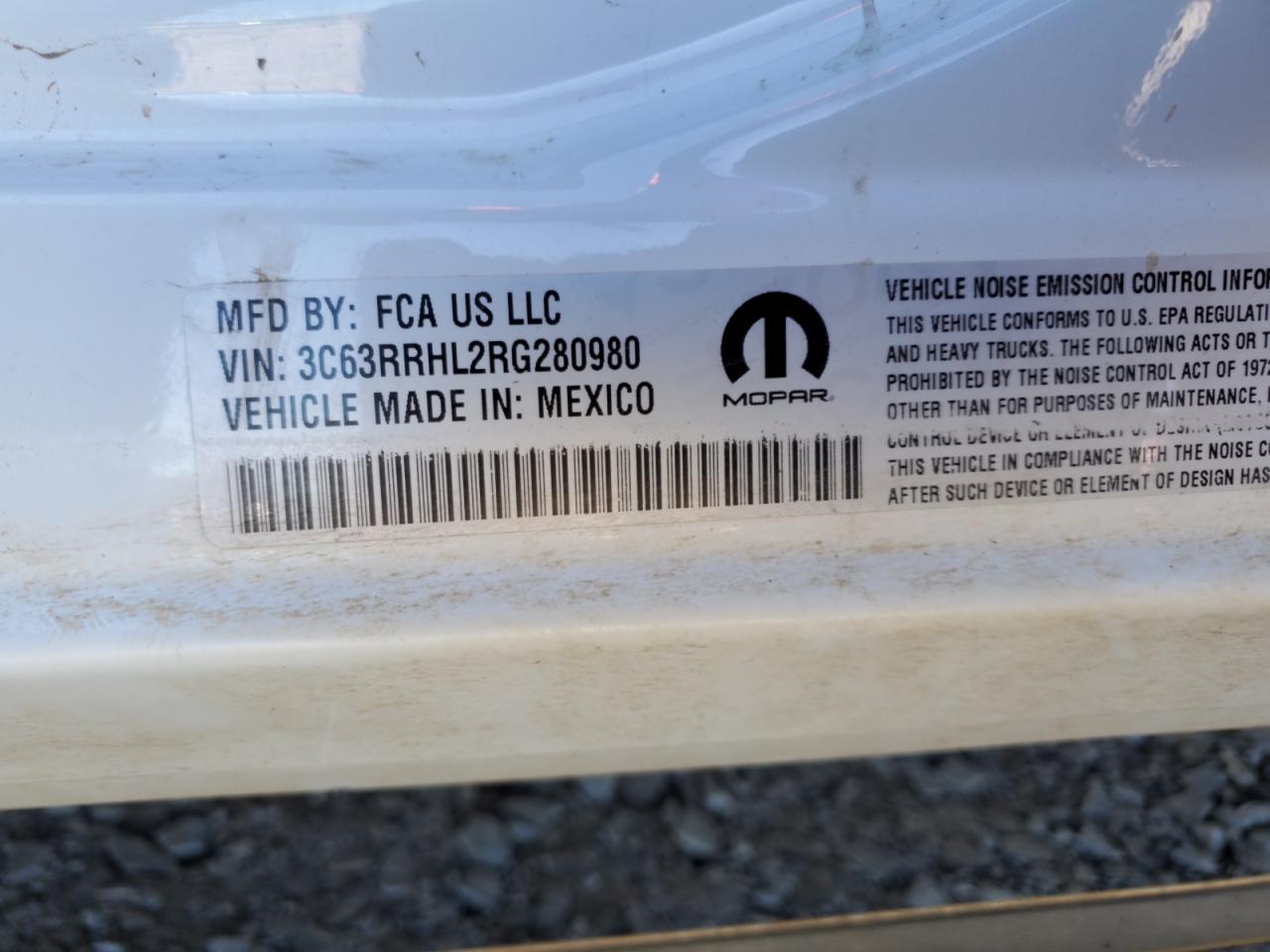 2024 RAM 3500 BIG HORN VIN:3C63RRHL2RG280980