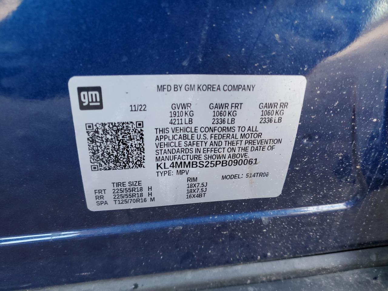 2023 BUICK ENCORE GX PREFERRED VIN:KL4MMBS25PB090061