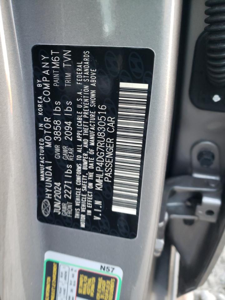 2024 HYUNDAI ELANTRA LIMITED VIN:KMHLP4DG7RU830516