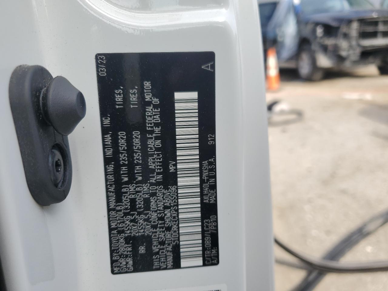 2023 TOYOTA SIENNA XSE VIN:5TDCRKECXPS155096
