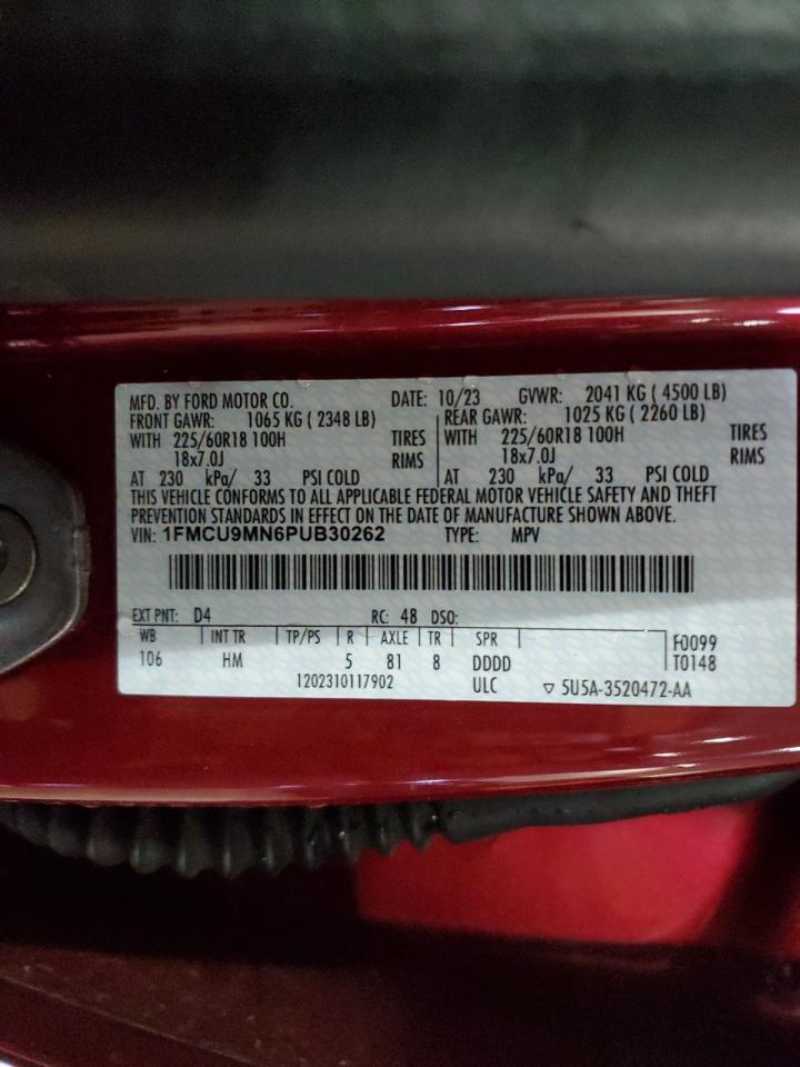 2023 FORD ESCAPE ST LINE VIN:1FMCU9MN6PUB30262