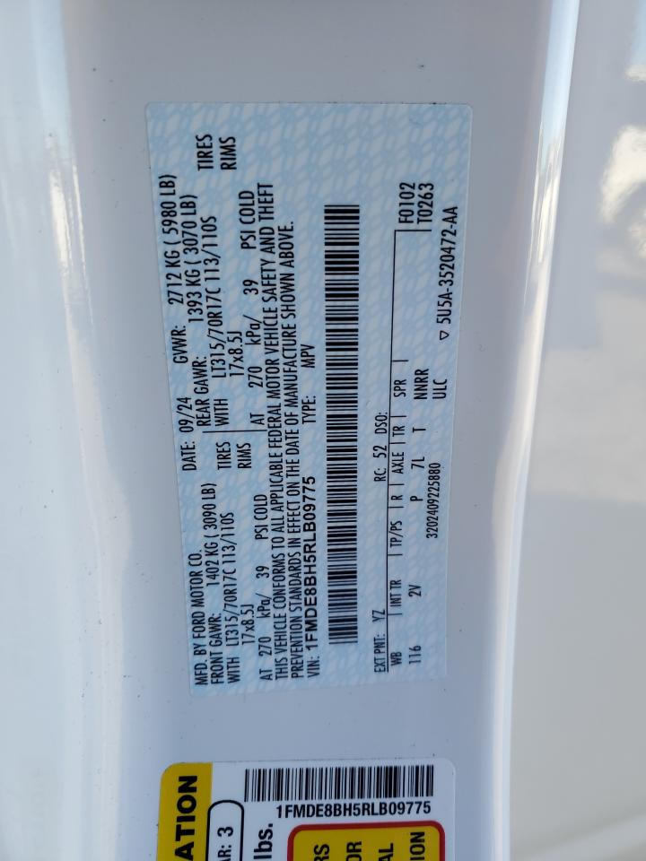 2024 FORD BRONCO OUTER BANKS VIN:1FMDE8BH5RLB09775