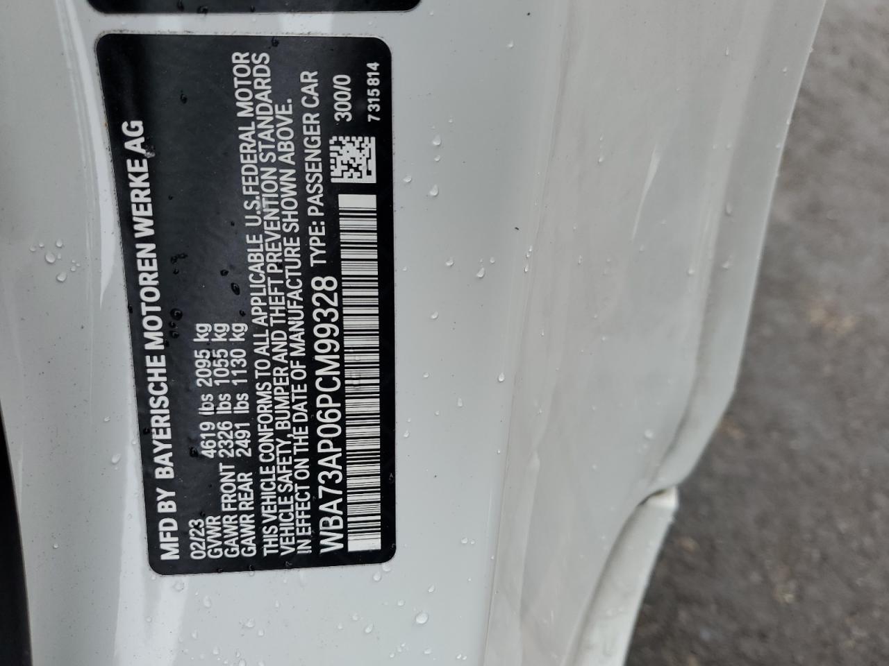 2023 BMW 430XI VIN:WBA73AP06PCM99328