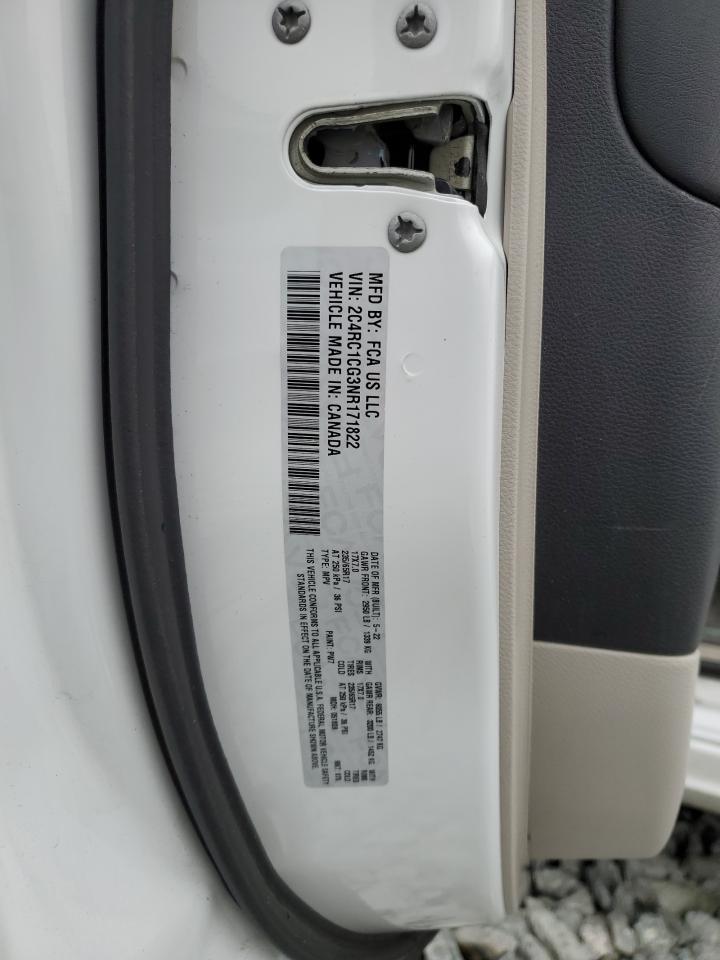 2022 CHRYSLER VOYAGER LX VIN:2C4RC1CG3NR171822