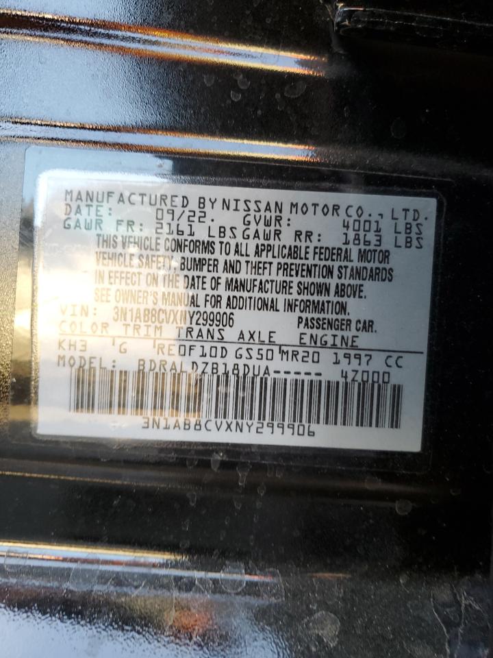 2022 NISSAN SENTRA SV VIN:3N1AB8CVXNY299906