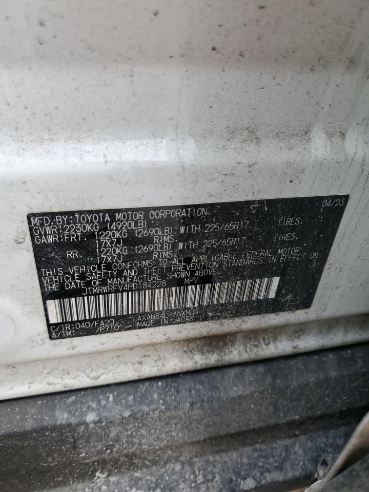 2023 TOYOTA RAV4 XLE VIN:JTMRWRFV4PD184228
