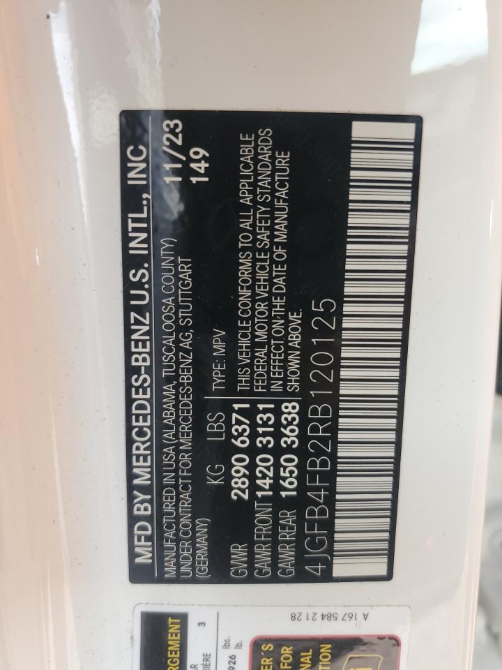 2024 MERCEDES-BENZ GLE 350 4MATIC VIN:4JGFB4FB2RB120125