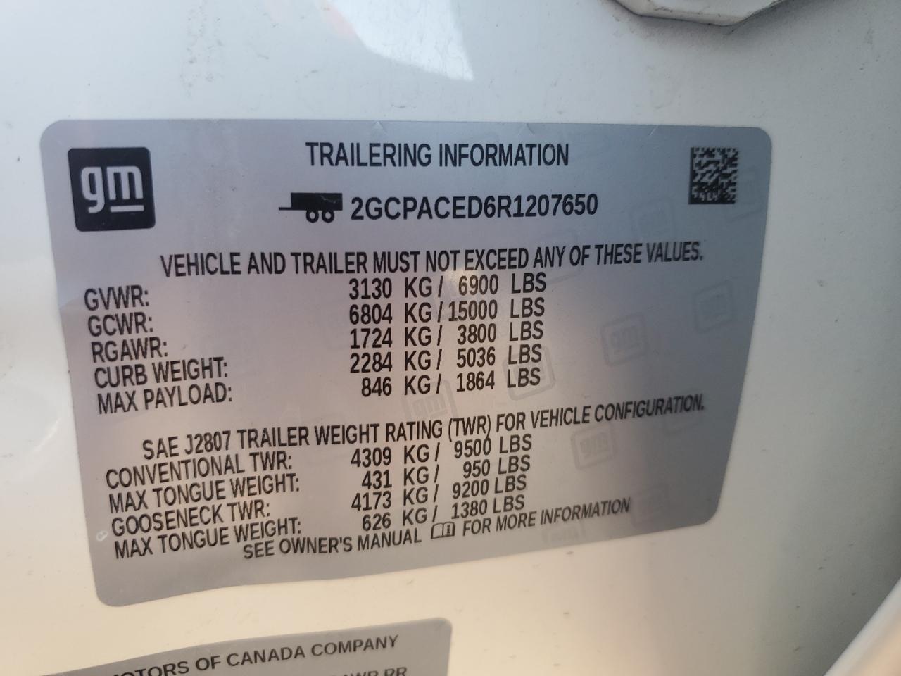 2024 CHEVROLET SILVERADO C1500 LT VIN:2GCPACED6R1207650