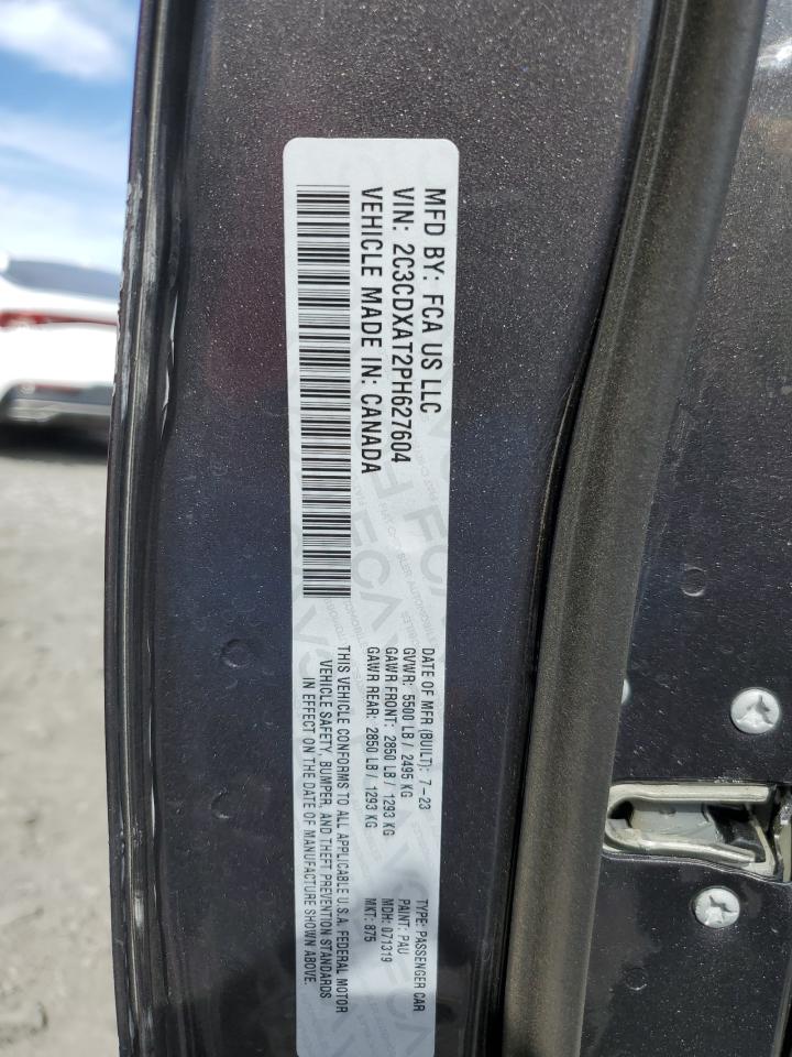 2023 DODGE CHARGER POLICE VIN:2C3CDXAT2PH627604