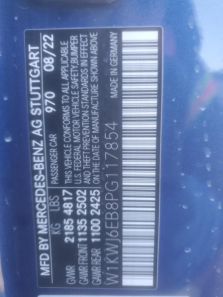 2023 MERCEDES-BENZ C 43 AMG VIN:W1KWJ6EB8PG117854