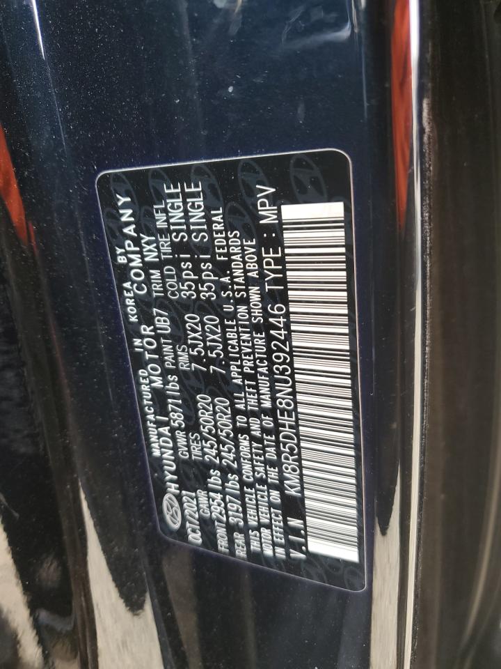 2022 HYUNDAI PALISADE LIMITED VIN:KM8R5DHE8NU392446