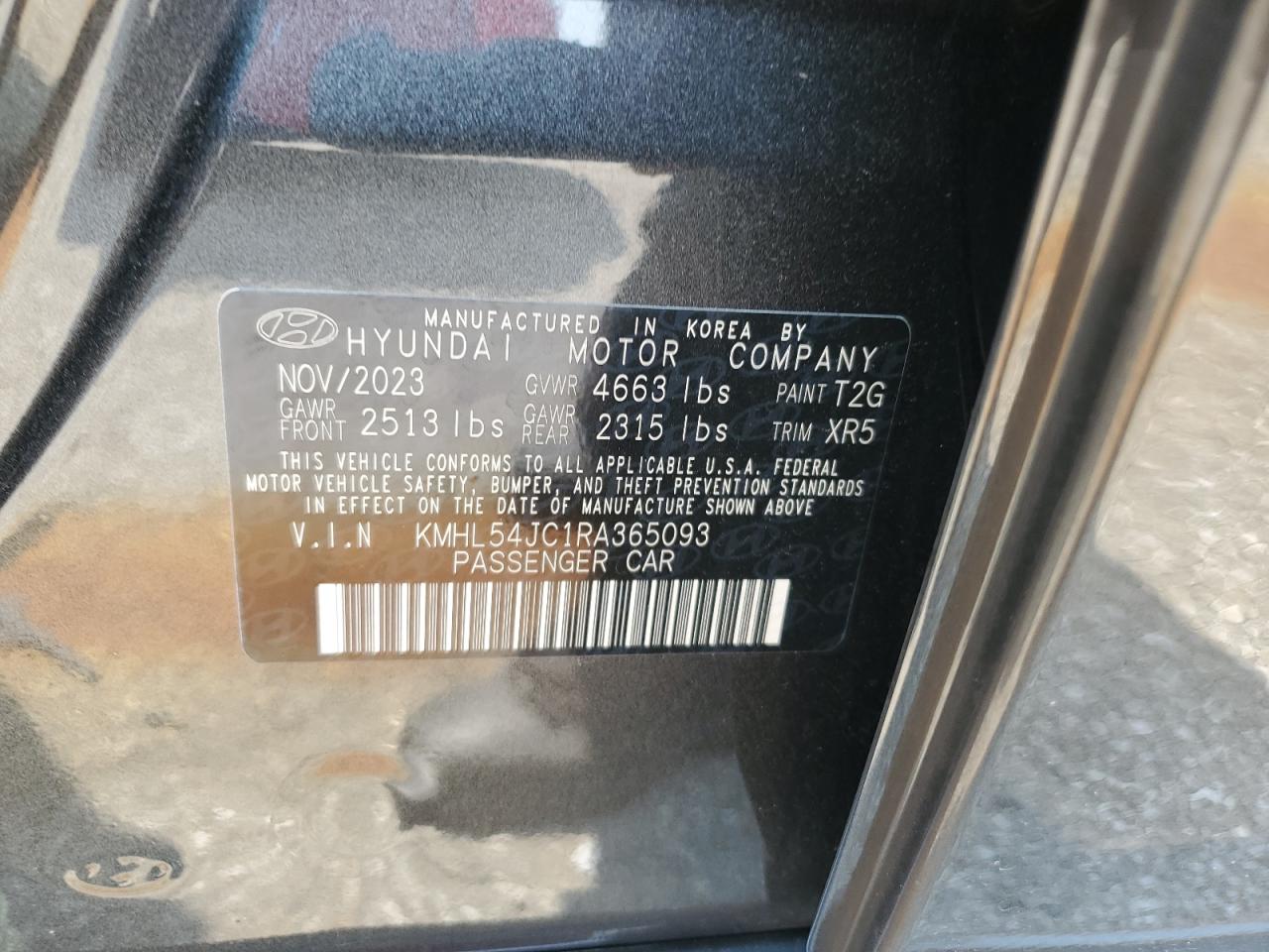 2024 HYUNDAI SONATA N LINE VIN:KMHL54JC1RA365093