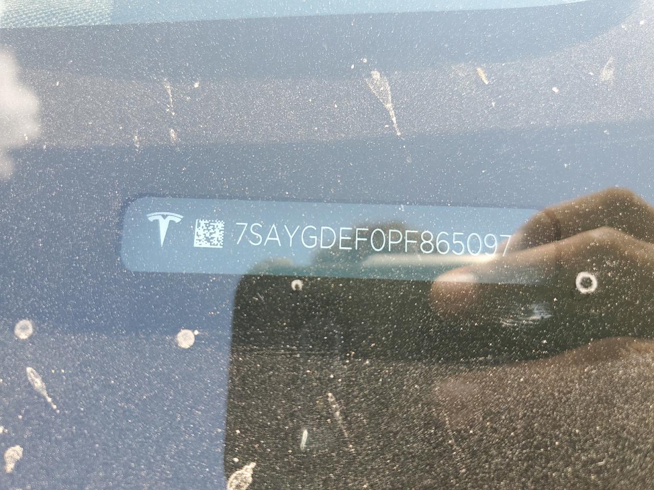 2023 TESLA MODEL Y VIN:7SAYGDEF0PF865097