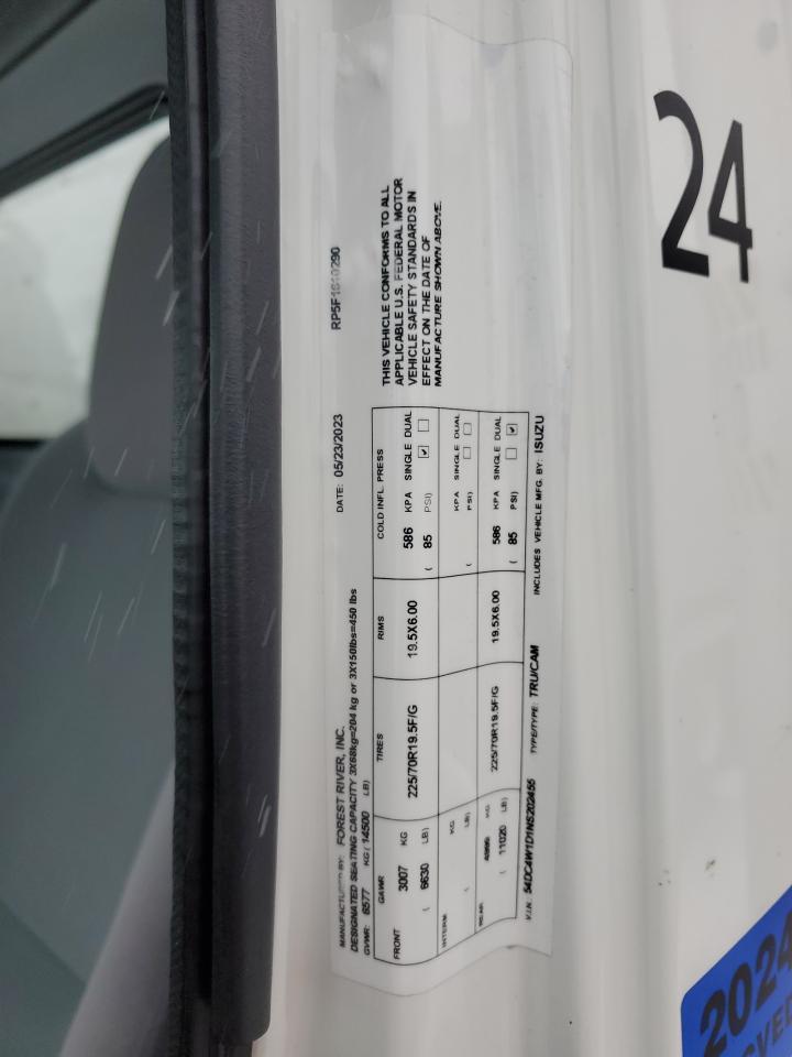 2022 ISUZU NPR HD VIN:54DC4W1D1NS202455