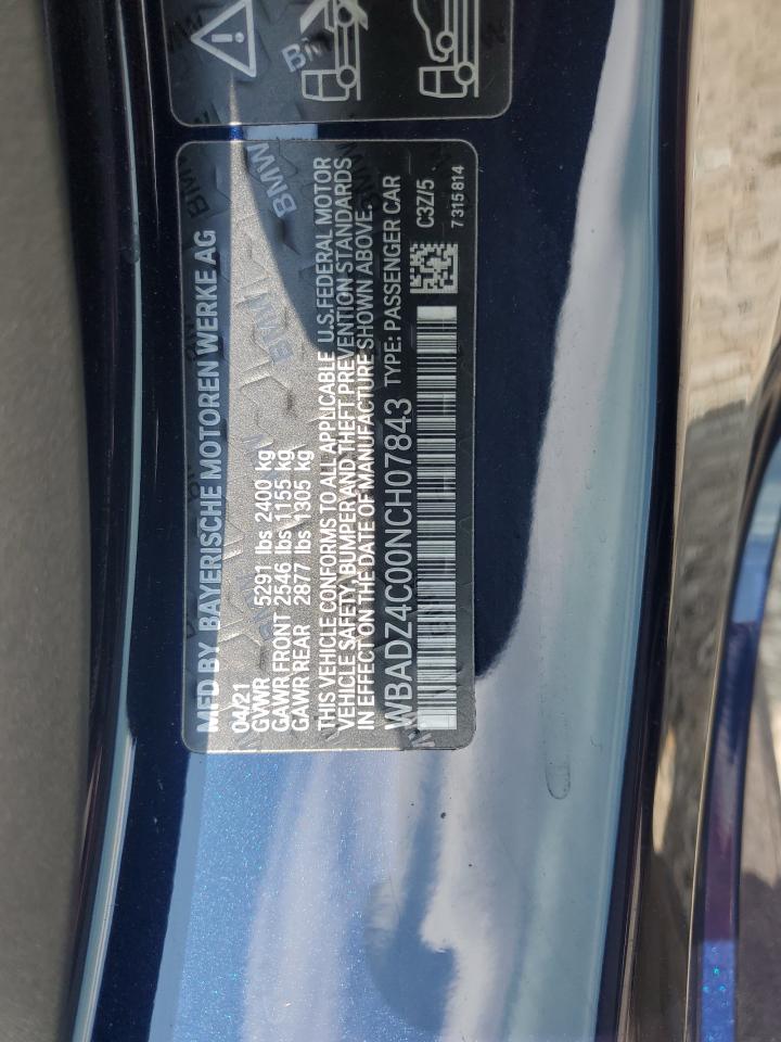 2022 BMW 840XI VIN:WBADZ4C00NCH07843