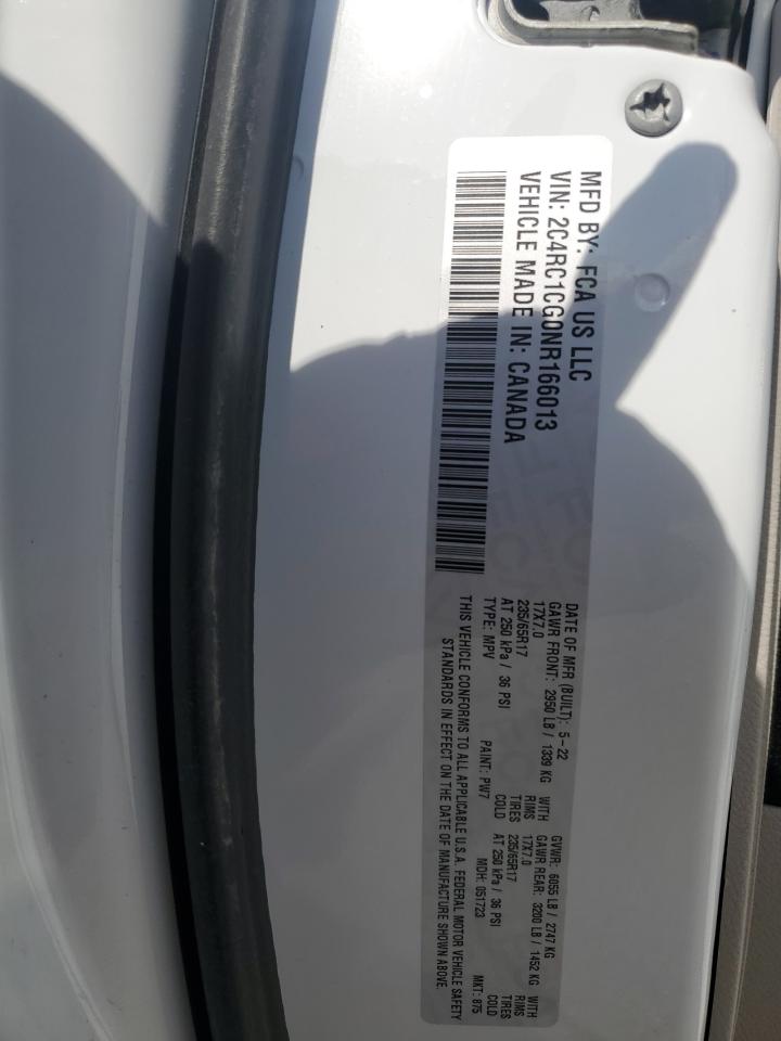 2022 CHRYSLER VOYAGER LX VIN:2C4RC1CG0NR166013