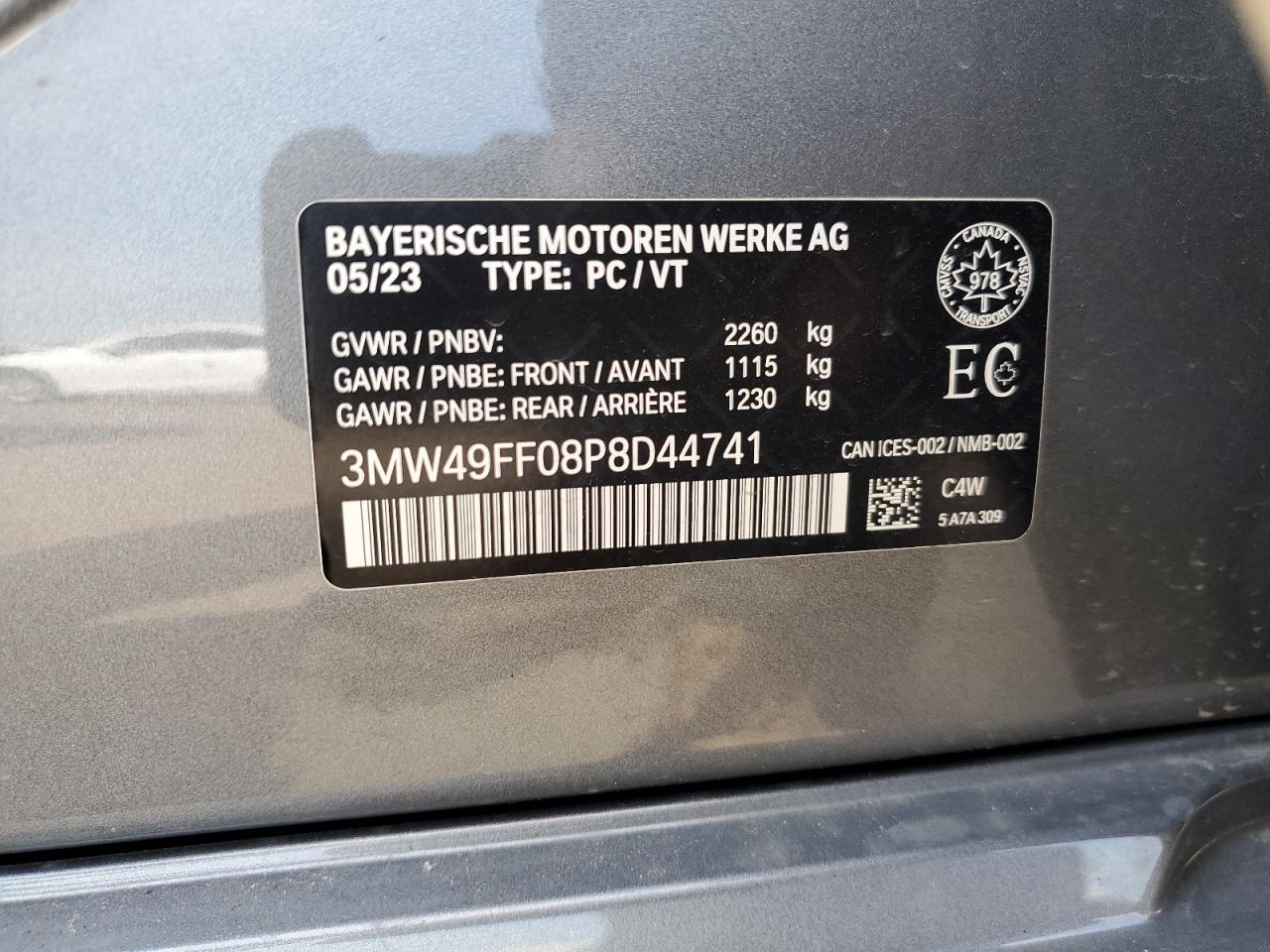 2023 BMW M340XI VIN:3MW49FF08P8D44741