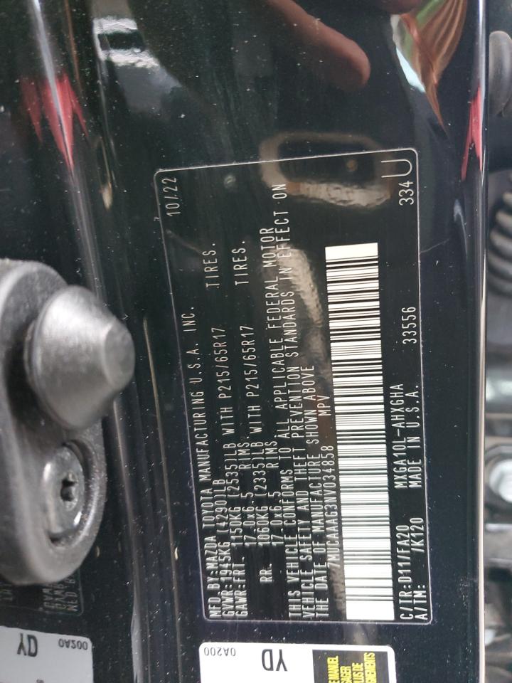 2022 TOYOTA COROLLA CROSS LE VIN:7MUCAAAG3NV034858