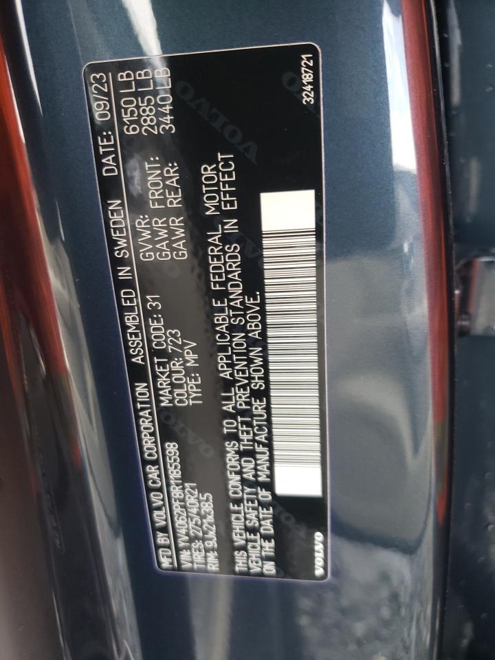 2024 VOLVO XC90 ULTIMATE VIN:YV4062PF8R1185598