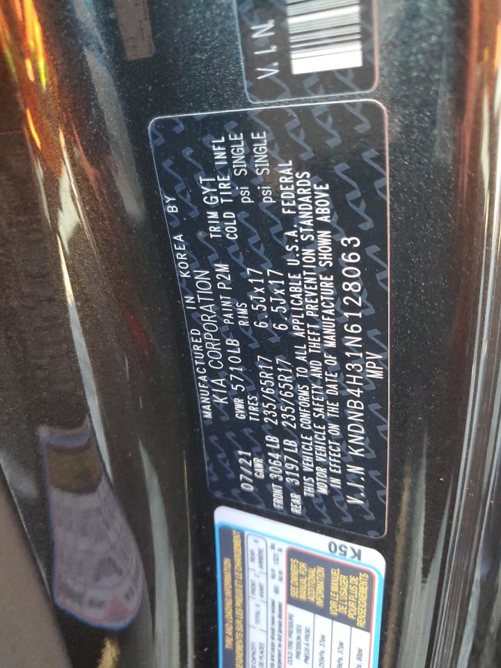 2022 KIA CARNIVAL LX VIN:KNDNB4H31N6128063
