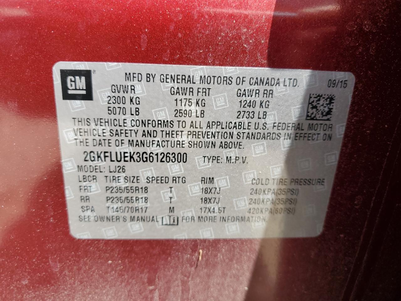 2022 GMC TERRAIN SLT VIN:2GKFLUEK3G6126300