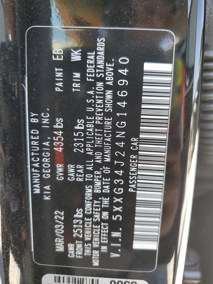 2022 KIA K5 EX VIN:5XXG34J24NG146940