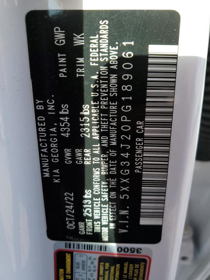 2023 KIA K5 EX VIN:5XXG34J20PG189061