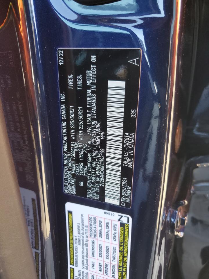 2023 LEXUS RX 350 BASE VIN:2T2BAMCA6PC003109