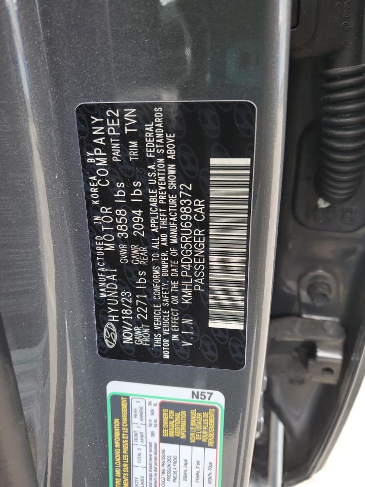 2024 HYUNDAI ELANTRA LIMITED VIN:KMHLP4DG5RU698372