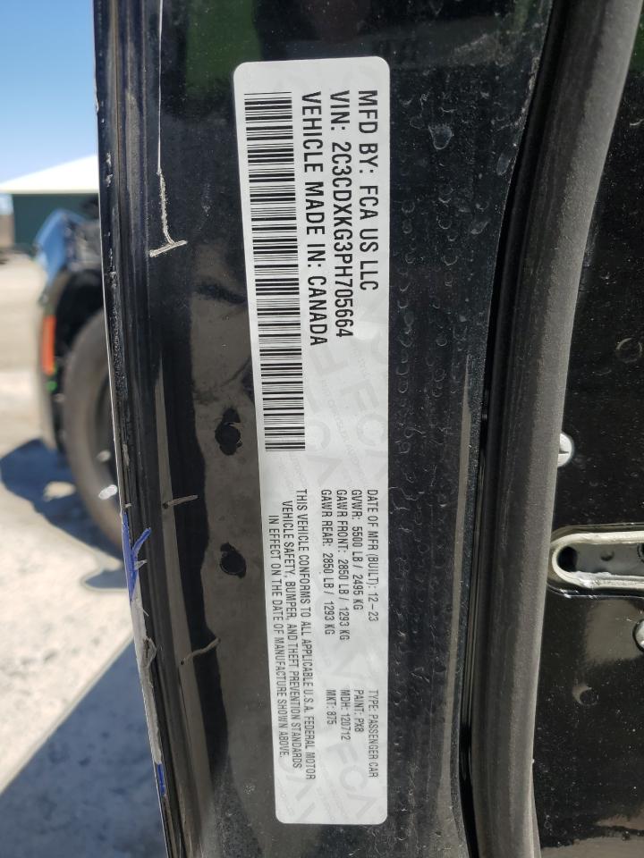 2023 DODGE CHARGER POLICE VIN:2C3CDXKG3PH705664