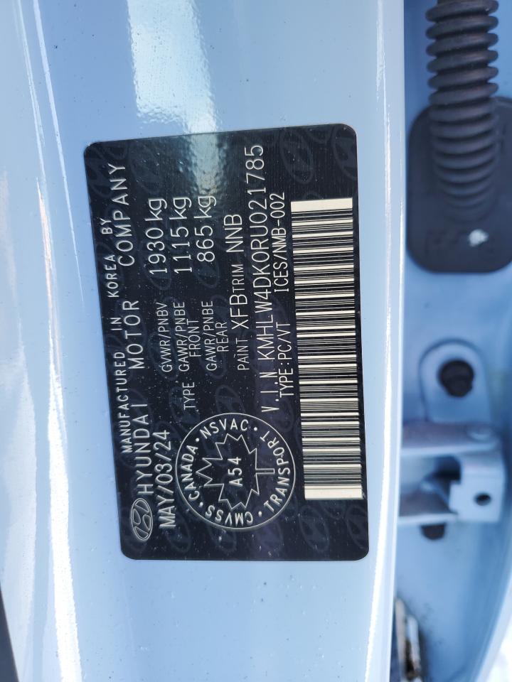 2024 HYUNDAI ELANTRA N VIN:KMHLW4DK0RU021785