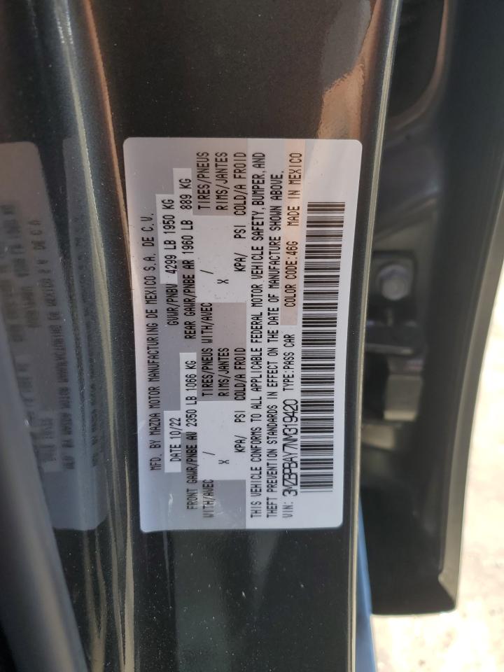 2022 MAZDA 3 VIN:WP0AA2A8XNS255297