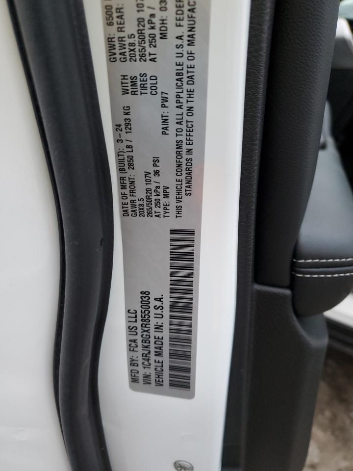 2024 JEEP GRAND CHEROKEE L LIMITED VIN:1C4RJKBGXR8550038