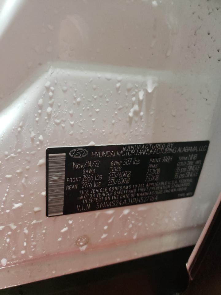 2023 HYUNDAI SANTA FE SEL VIN:5NMS24AJ1PH527184