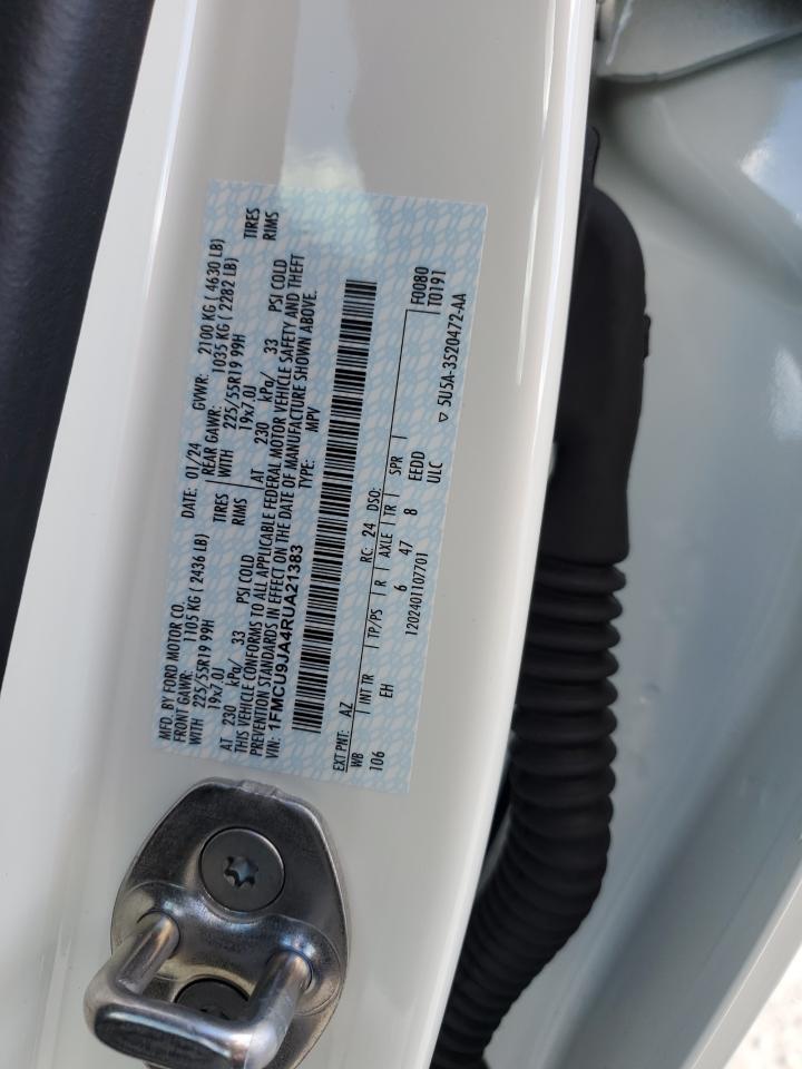2024 FORD ESCAPE PLATINUM VIN:1FMCU9JA4RUA21383