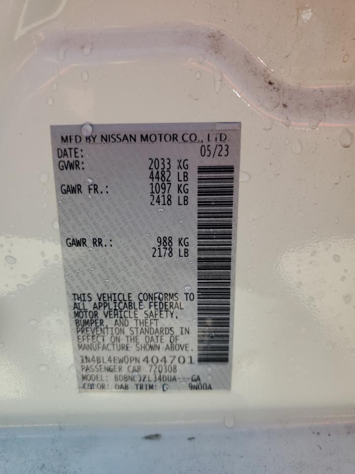 2023 NISSAN ALTIMA SL VIN:1N4BL4EW0PN404701