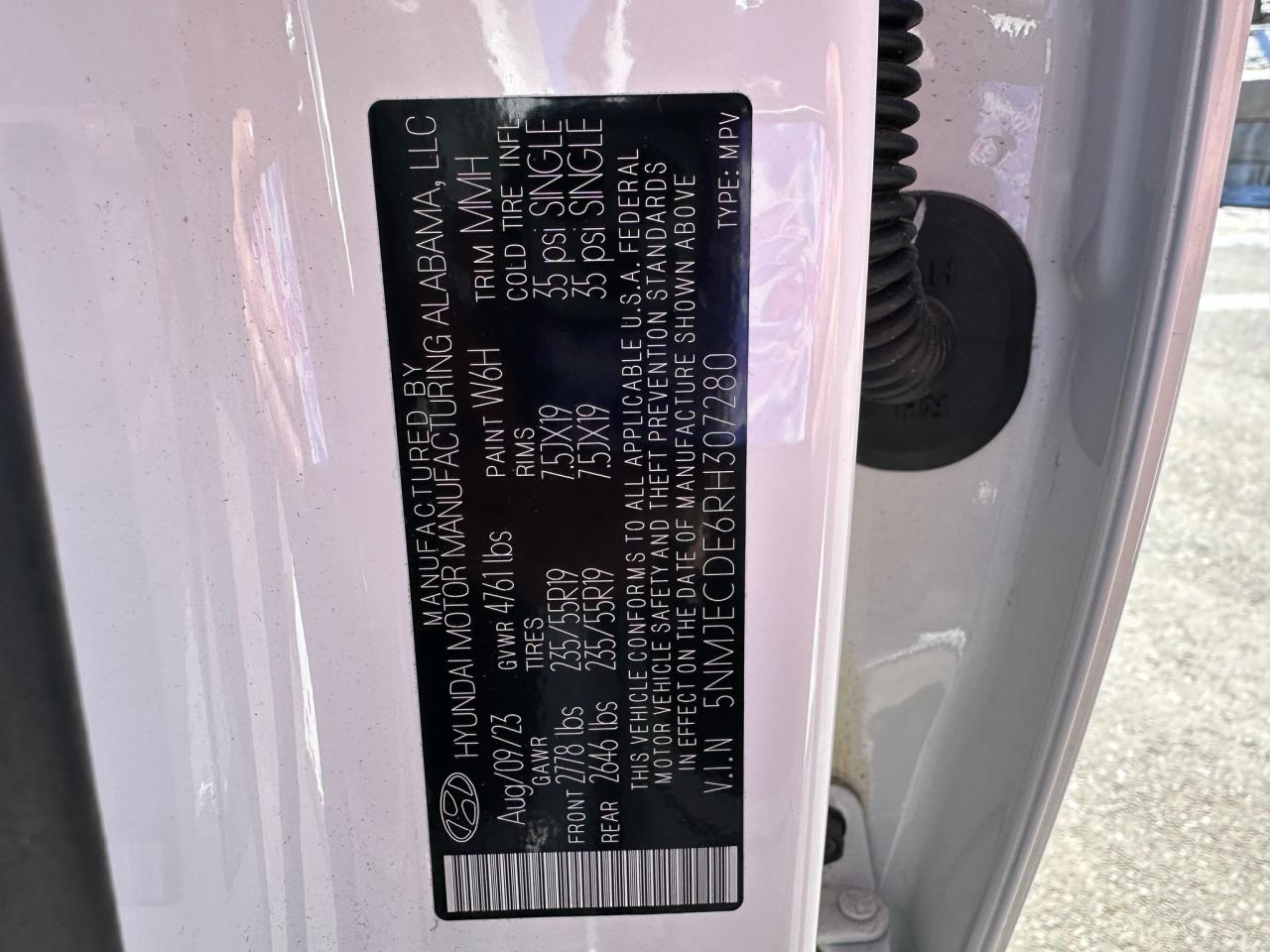 2024 HYUNDAI TUCSON LIMITED VIN:5NMJECDE6RH307280