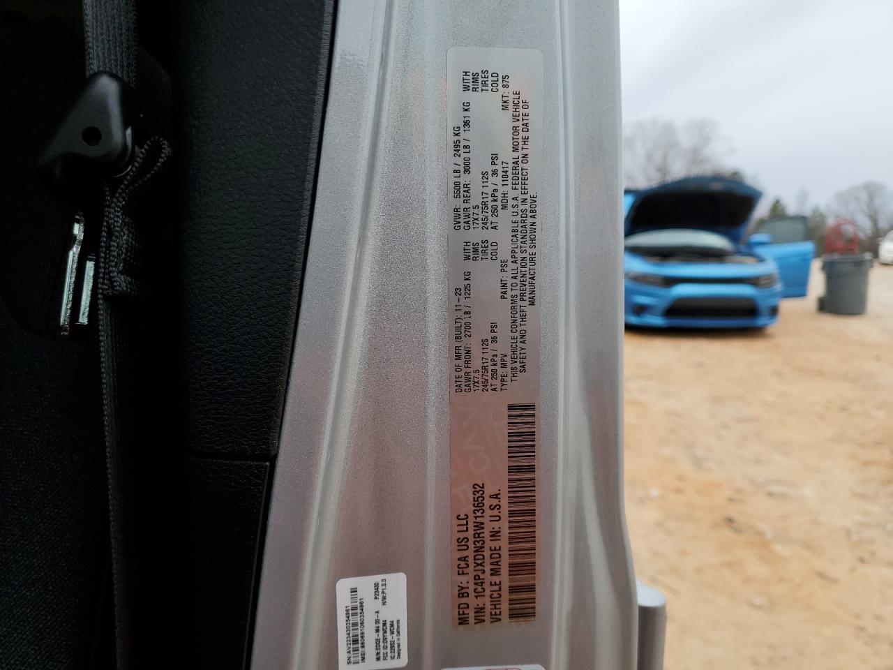 2024 JEEP WRANGLER SPORT VIN:1C4PJXDN3RW136532