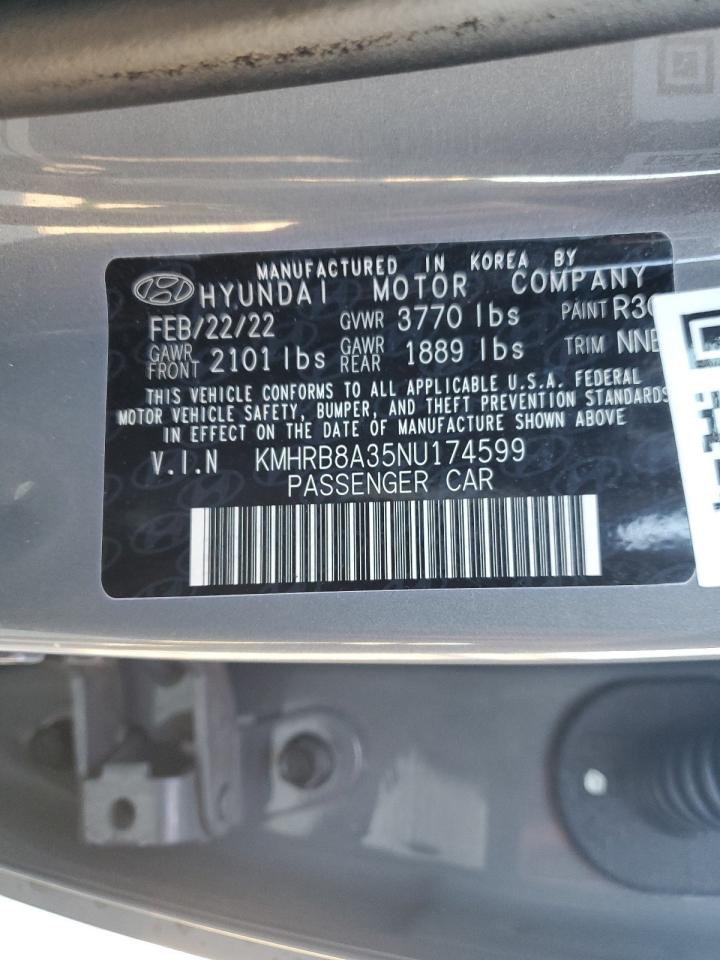 2022 HYUNDAI VENUE SE VIN:KMHRB8A35NU174599