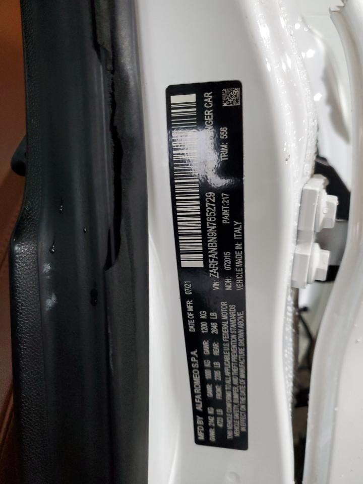 2022 ALFA ROMEO GIULIA SUPER VIN:ZARFANBN9N7652729