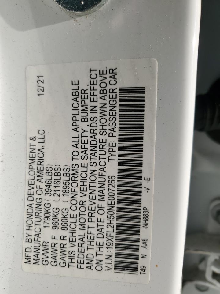 2022 HONDA CIVIC LX VIN:1HGCP26469A152002