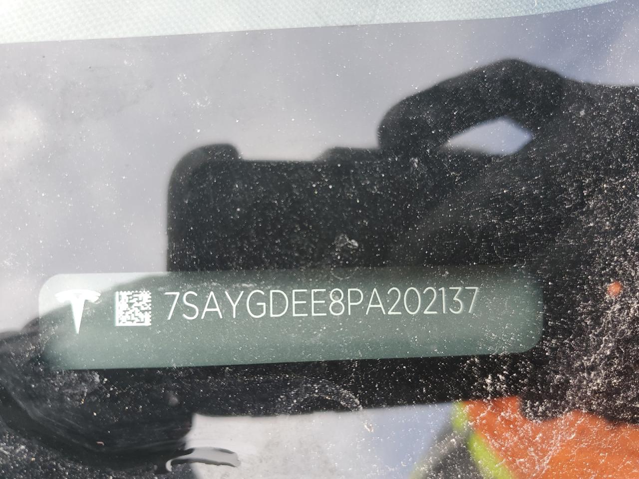 2023 TESLA MODEL Y VIN:7SAYGDEE8PA202137