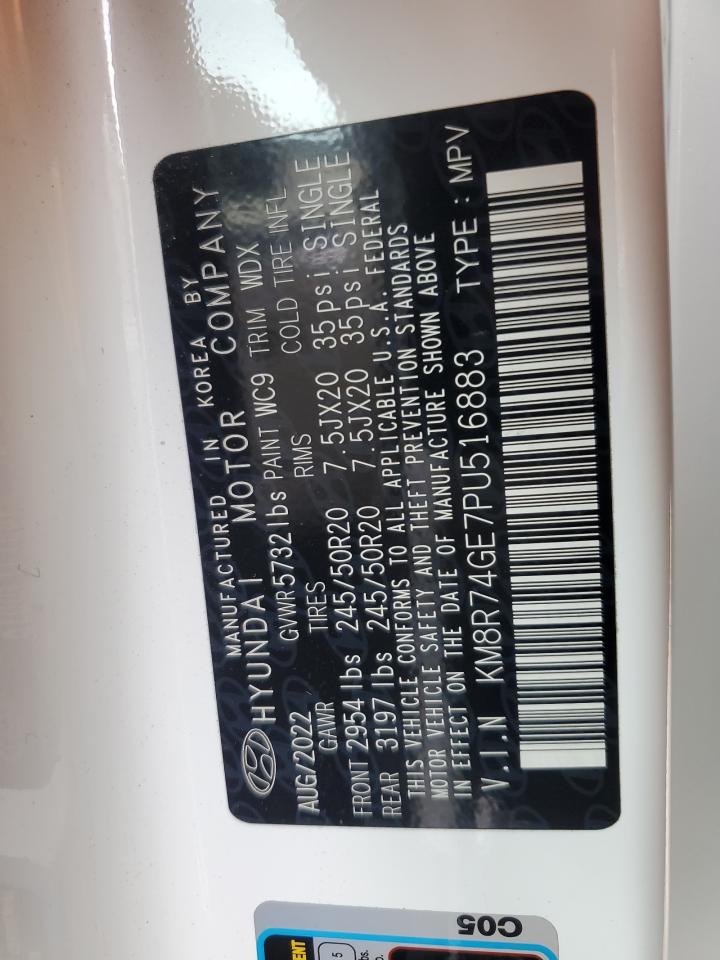 2023 HYUNDAI PALISADE CALLIGRAPHY VIN:KM8R74GE7PU516883